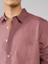 Men Slim Fit Solid Spread Collar Casual Shirt - Image 4